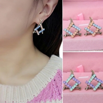 Fashion Style Irregular Diamond-Shaped Stud Earrings