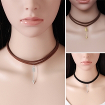 Fashion Arrow Pendant Choker Necklace