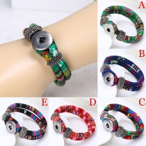 Exotic National Colorful DIY Button Bracelet