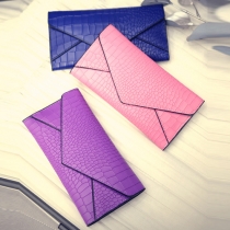 Fashion Solid Color Envelope Shaped Wallet