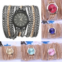 Fashion Ethnic Multilayer Chain Gold-tone Watch