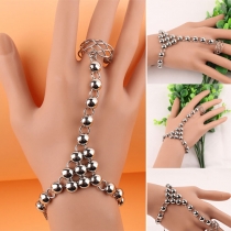 Fashion Unique Beads Rhombus Shaped Ring Bracelet