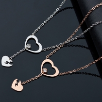 Stylish Delicate Love Shaped Valentine's Day Pendant Necklace