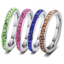Fashion Elegant Colorful Rhinestone Ring