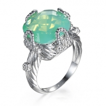 Fashion Creative Gemstone Geometric Shaped Ring