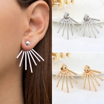 Fashion Simple Multiple Stripe Stud Earring