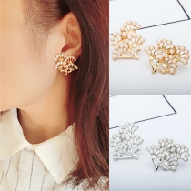 Fashion Simple Pearl Tree Shaped Stud Earring