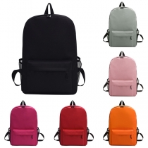Fashion Solid Color Backpack School Bag