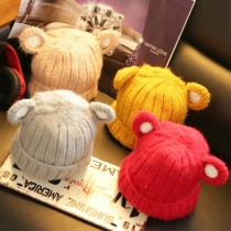 Fashion Lovely Solid Color Knit Baby Cap Beanies