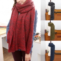 Fashion Sweet Solid Color Knit Woolen Scarf