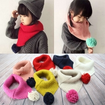 Fashion Triangle Shaped Unisex Knit Woolen Scarf For Children 