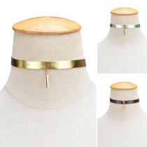 Fashion Simple Gilding Pendant Choker Necklace 