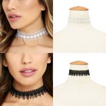 Fashion Simple All-match Hollow Out Lace Choker Necklace