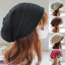 Fashion Solid Color Multifunction Knitted Cap