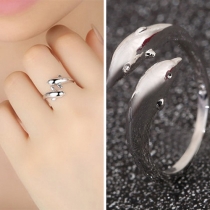 Cute Dolphin Shaped Opening Ring