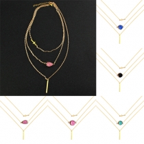 Fashion Gold-tone Three-layer Necklace