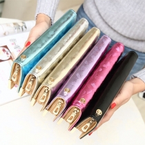 Fashion Stone Pattern Hollow Out Butterfly Long Wallet 