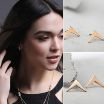 Fashion Simple Triangle Shaped Stud Earring 