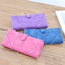 Fashion Elegant Solid Color Multifunctional PU Wallet 