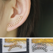 Fashion Gold/Silver-tone Hollow Out Alloy Stud Earrings