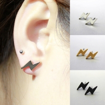 Chic Style Lightning Shaped Alloy Stud Earrings
