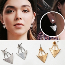 Fashion Delicate Retro Triangle Shaped Stud Earring