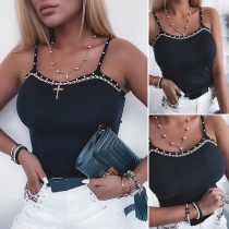 Fashion Chain Beaded Cami Top