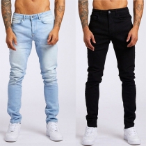 Casual Denim Slim-Fit Jeans for Men