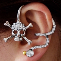 Punk Style Skull Rhinestone Earrings