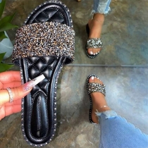 Fashion Rhinestone Slip-one Sandals