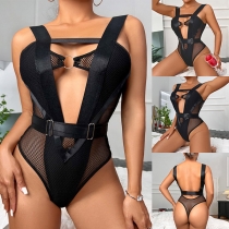 Sexy Cutout O-ring One-piece Lingerie Bodysuit