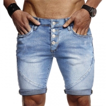 Fashion Old-washed Denim Shorts for Men
