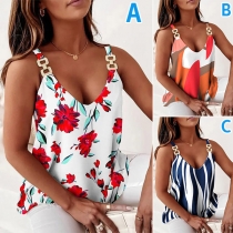 Fashion Floral Printed Cami Shirt