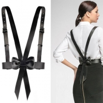 Fashion Bowknot Artificial Leather PU Harness Belt