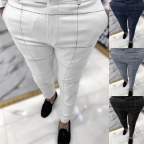 Fashion Big Check Printed Pants for Men