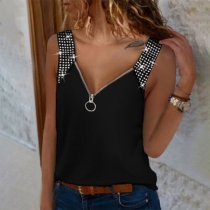Sexy Bling-bling Rhinestone Cami Shirt