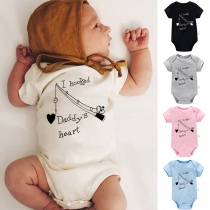 Cute Letter Printed Romper for Baby