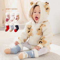 Fashion Printed Plush Baby Socks