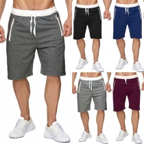 Casual Buttoned Drawstring Sport Shorts for Men