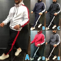 Casual Sport Set for Men Consist of Hoodie Jacket and Sweatpants