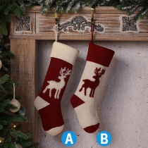Cute Elk Pattern Christmas Sock