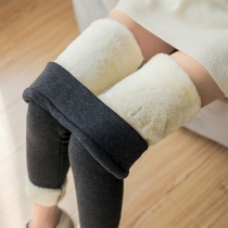 Fashion Warm Plush Lined Skinny Pants