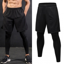 Fashion Fake Two-piece Sport Pants for Men