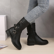 Fashion Artificial Leather Bucket Anklet Boots