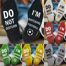 DO NOT DISTURB WATCHING FOOTBALL-Letter Printed Socks-2 Pair/Set