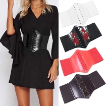 Sexy Lace-up Artificial Leather PU Girdle Belt