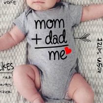mom+dad=me -Letter Printed Romper for Baby