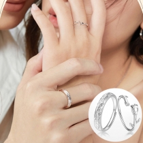 Fashion Leaf Open-rings for Couple