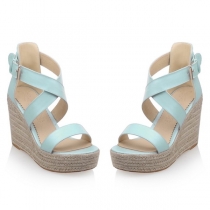 Fashion Open-toe Criss-cross Wedge Sandals