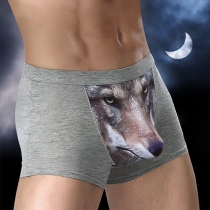Fashion 3D Animal Printed Boxer Brief for Men